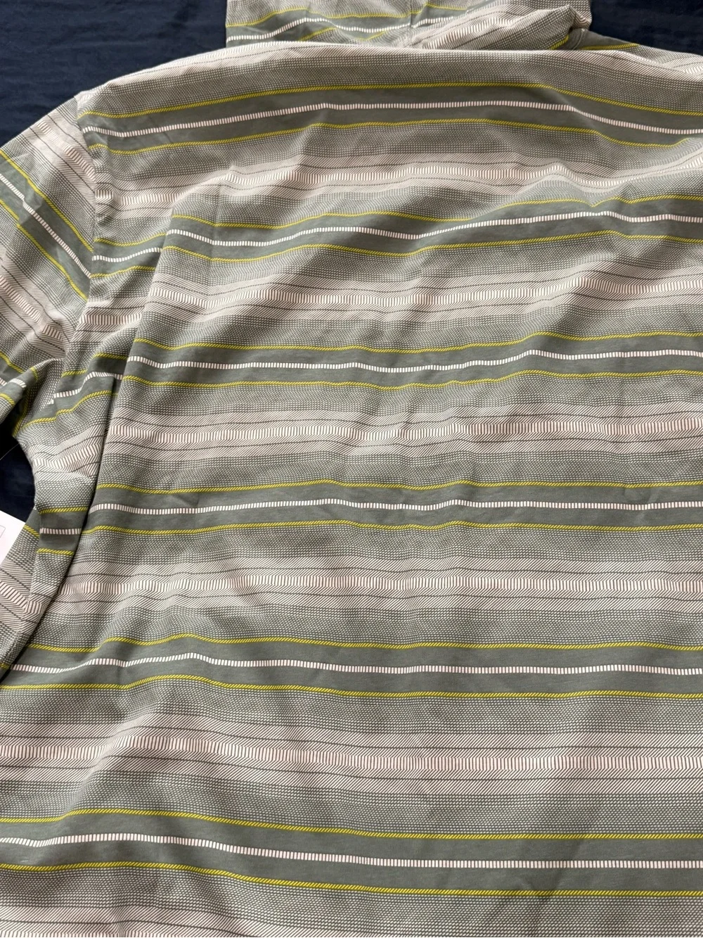 Billabong Olive Green & Yellow Striped Hooded Pullover NWT